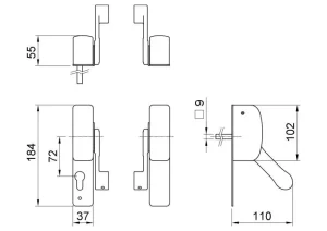 Maniglione antipanico a barra per porte tagliafuoco 111
