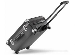 Valigia trolley in fibra di pura cellulosa nera 3050/F/W