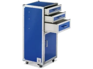 Baule Flight-cases i4 ruote 3 cassetti 1 porta FLY/46/CS/B