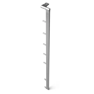 Caposcala montante esterno 5F 40 R7 Inox