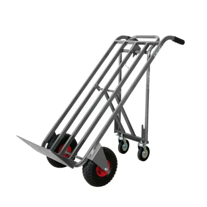 Carrello trasformabile professionale zincato ruote pneumatiche