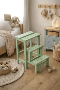 Sgabello Numbers in legno ripieghevole a scomparsa