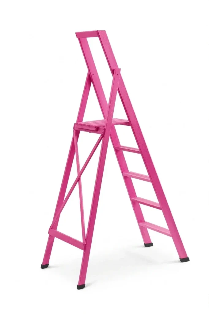 Scale per per la casa HOME in legno 5 gradini finitura H11 tinto fucsia
