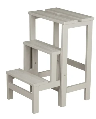 Sgabello Numbers in legno ripieghevole a scomparsa 3 gradini Laccato corda