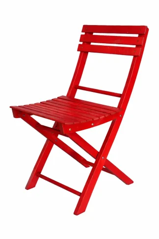 Sedia pieghevole da giardino in legno Basic colore h12 rosso