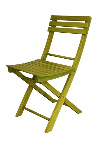 Sedia pieghevole da giardino in legno Basic colore h13 verde oliva