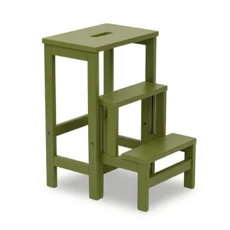 Sgabello in legno Sente H13 verde oliva