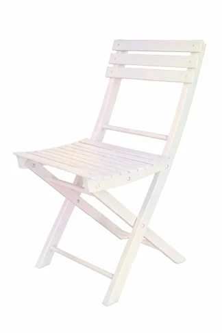 Sedia pieghevole da giardino in legno Basic colore H18 laccato bianco