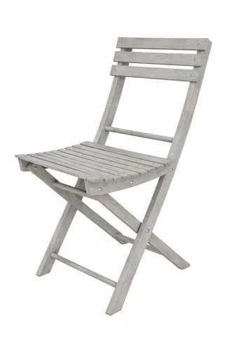 Sedia pieghevole da giardino in legno Basic colore faggio tinto grigio chiaro