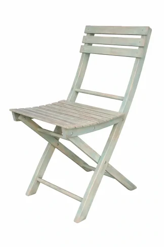 Sedia pieghevole da giardino in legno Basic colore faggio tinto verde salvia