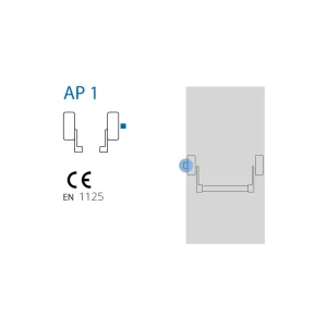 Maniglione antipanico reversibile Modulare Antipanico 1 Punto AP1