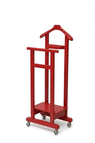 Mimmo indossatore in faggio massello colore Faggio tinto rosso
