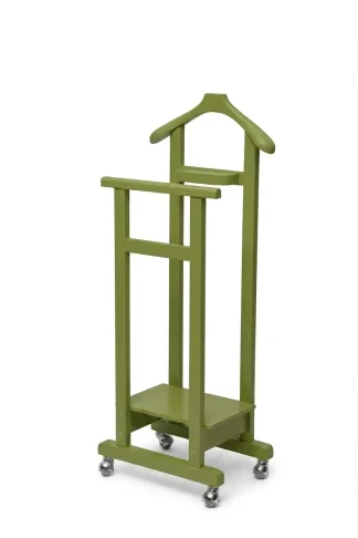 Mimmo indossatore in faggio massello colore Faggio tinto verde oliva