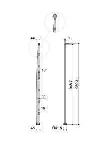 Montante interno correnti Ø12 R4