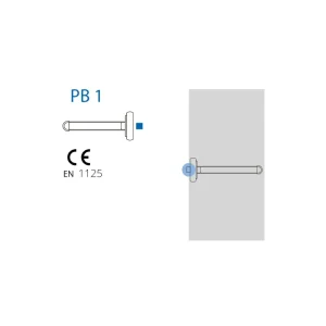 Maniglione antipanico reversibile Push Bar 1 Punto PB1