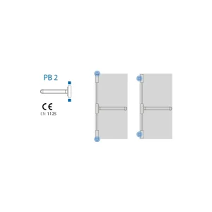 Maniglione antipanico reversibile Push Bar 1 Punto PB2