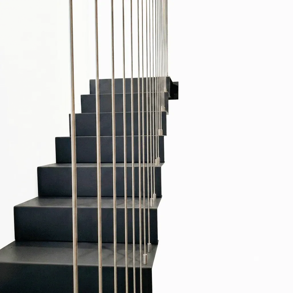 Ringhiera per scale e soppalchi R 10 a correnti verticali