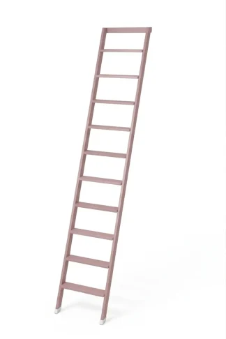 Scale per libreria in legno 10 gradini finitura H23 tinto rosa antico