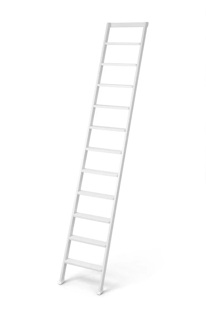 Scale per libreria in legno 11 gradini finitura H18 laccato Bianco