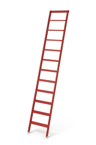 Scale per libreria in legno 11 gradini finitura H12 tinto rosso