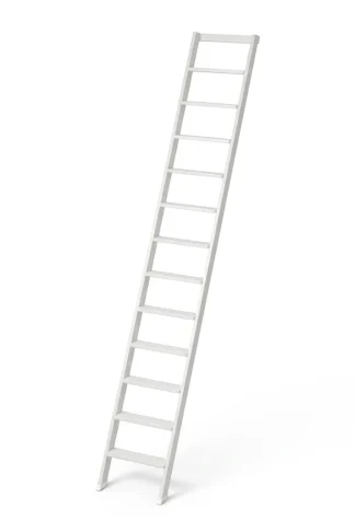Scale per libreria in legno 12 gradini finitura H18 laccato Bianco