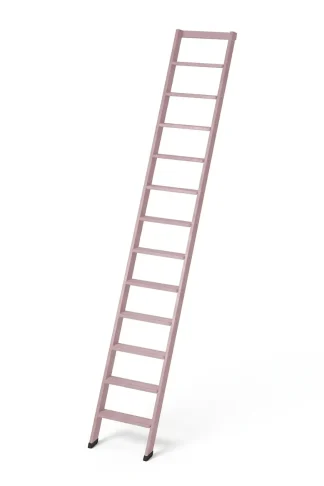 Scale per libreria in legno 12 gradini finitura H23 tinto rosa antico