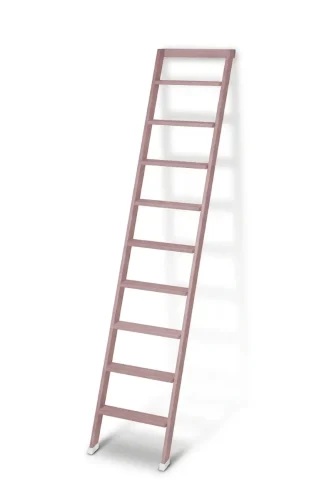 Scale per libreria in legno 9 gradini finitura H23 tinto rosa antico
