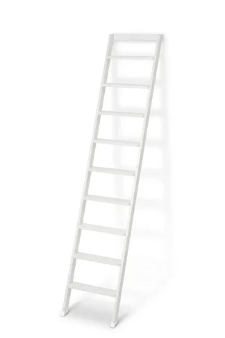 Scale per libreria in legno 9 gradini finitura H18 laccato Bianco