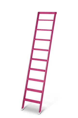 Scale per libreria in legno 9 gradini finitura H11 tinto fucsia