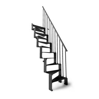 Scala rettilinea salvaspazio T20 11 gradini colore nero