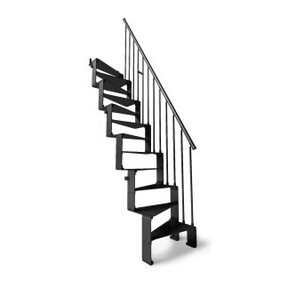 Scala rettilinea salvaspazio T20 12 gradini colore nero