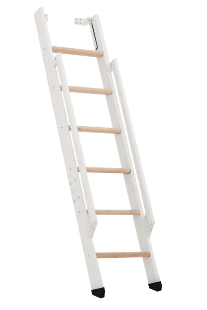 Scala salvaspazio ripiegabile strong 6 gradini bianco faggio