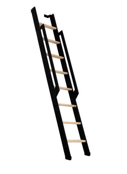 Scala salvaspazio ripiegabile strong 8 gradini nero faggio