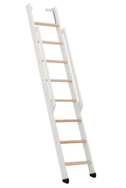 Scala salvaspazio ripiegabile strong 8 gradini bianco faggio