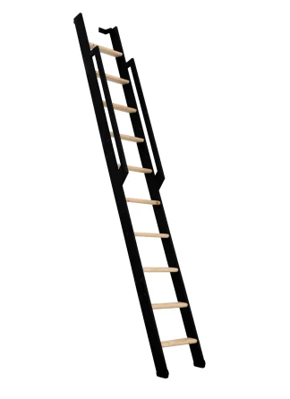 Scala salvaspazio ripiegabile strong 10 gradini nero faggio