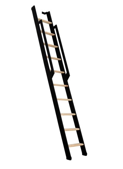 Scala salvaspazio ripiegabile strong 10 gradini nero faggio