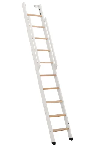 Scala salvaspazio ripiegabile strong 10 gradini bianco faggio