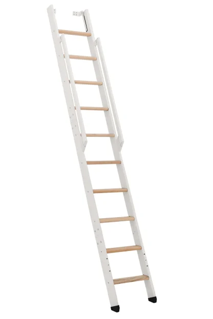 Scala salvaspazio ripiegabile strong 10 gradini bianco faggio