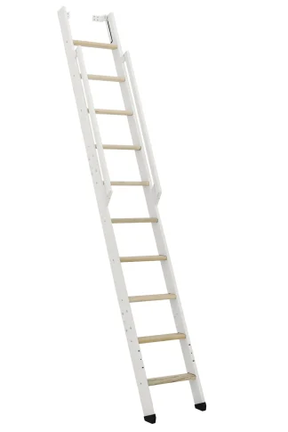 Scala salvaspazio ripiegabile strong 10 gradini bianco abete rosso