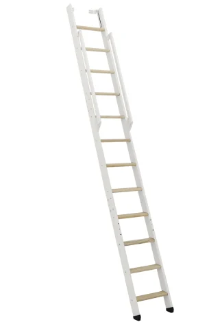 Scala salvaspazio ripiegabile strong 12 gradini bianco abete rosso