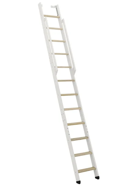 Scala salvaspazio ripiegabile strong 12 gradini bianco abete rosso