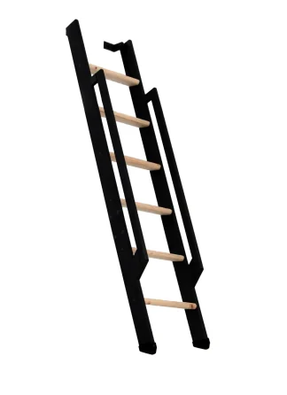 Scala salvaspazio ripiegabile strong 6 gradini nero faggio