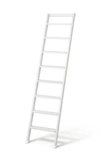 Scale per libreria in legno 8 gradini finitura H18 laccato Bianco