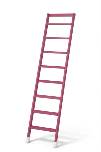Scale per libreria in legno 8 gradini finitura H11 tinto fucsia