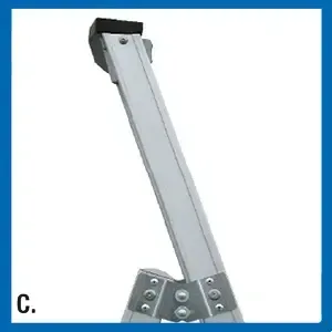 Scale in alluminio salita singola SD1 particolare guardiacorpo