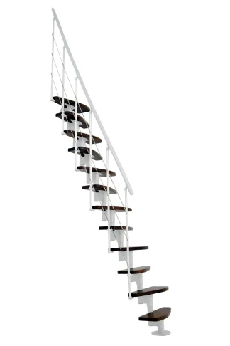 Scala in kit per interno salvaspazio Nizza metallo bianco noce