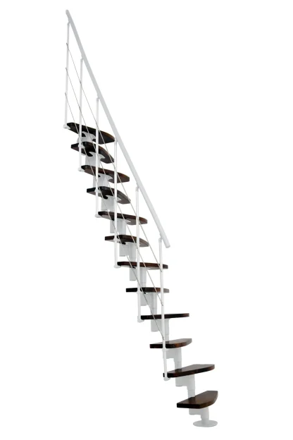 Scala in kit per interno salvaspazio Nizza metallo bianco noce