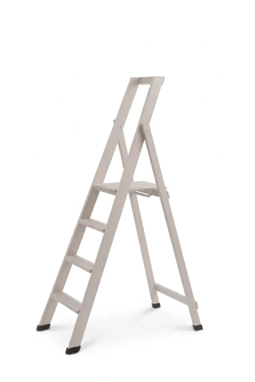 Scale per per la casa HOME in legno 4 gradini finitura H19 tinto grigio chiaro