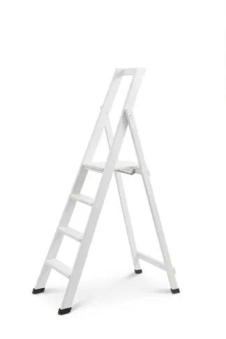 Scale per per la casa HOME in legno 4 gradini finitura H18 laccato Bianco