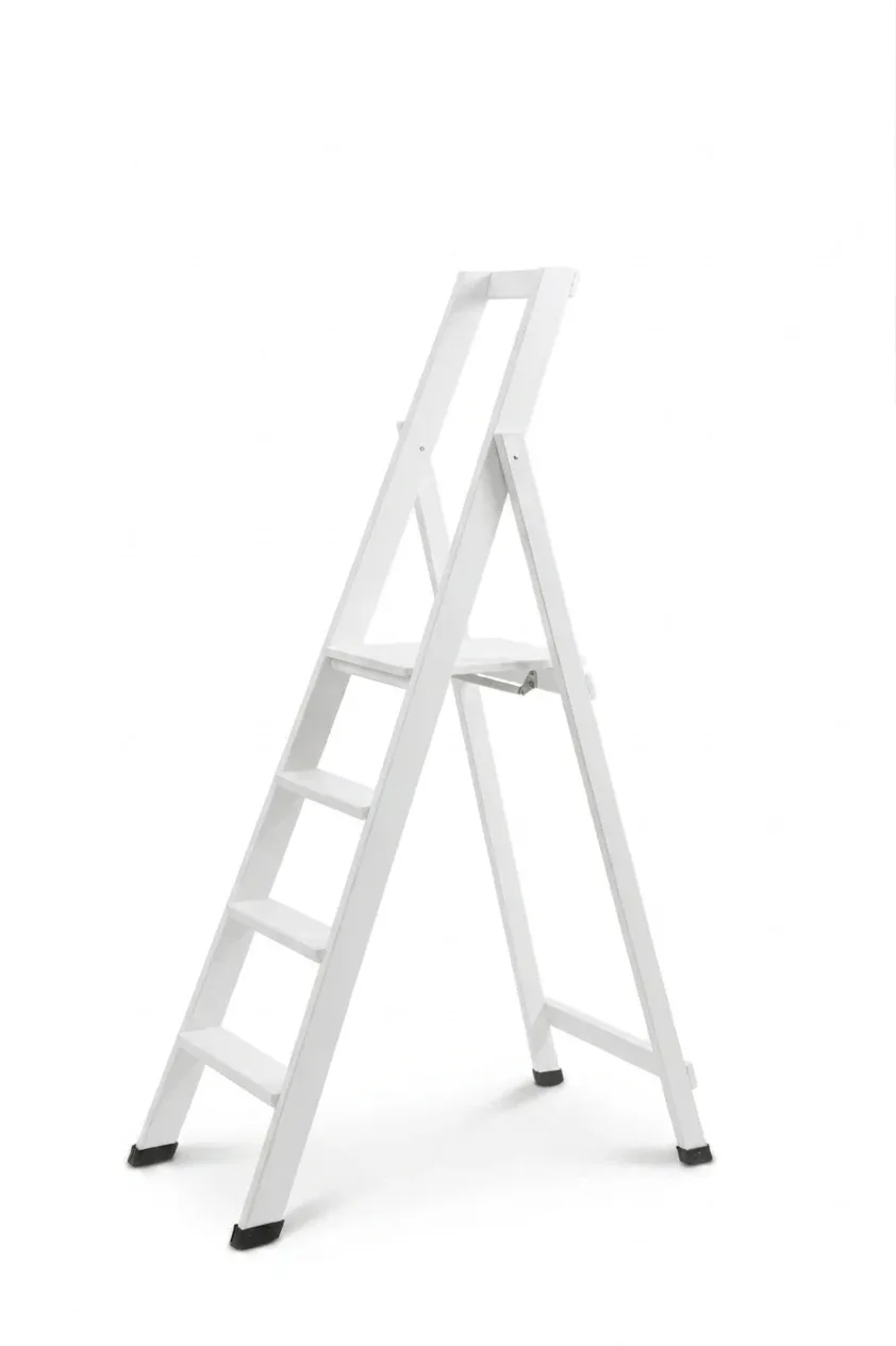 Scale per per la casa HOME in legno 4 gradini finitura H18 laccato Bianco
